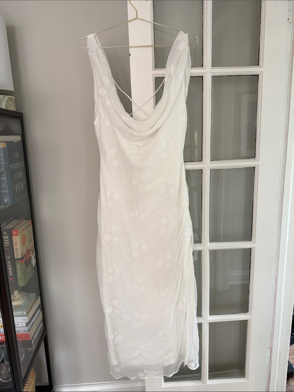 Princess Polly White Floral Cowl Neck Maxi Dress